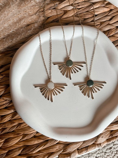 Sun Raze Design Concrete Necklace- Sun Raze – Brandedconcrete